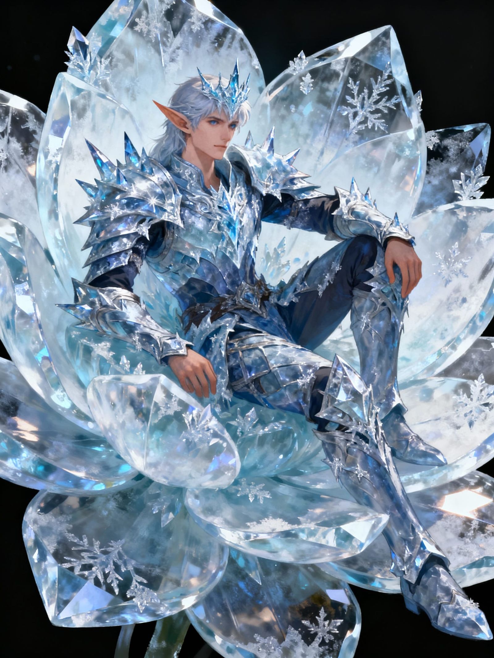 Armoured Ice Elf on his Ice Flower