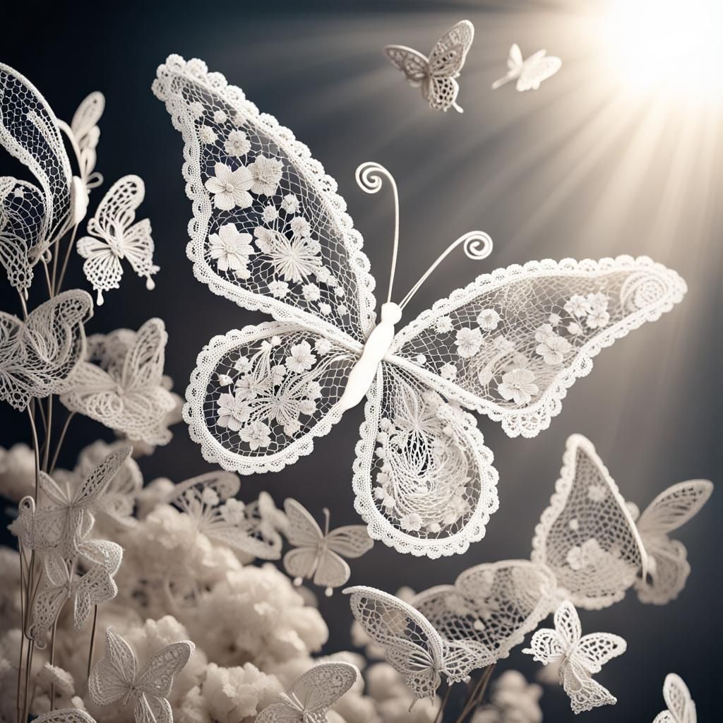 Lace butterfly   by @Vochomurka