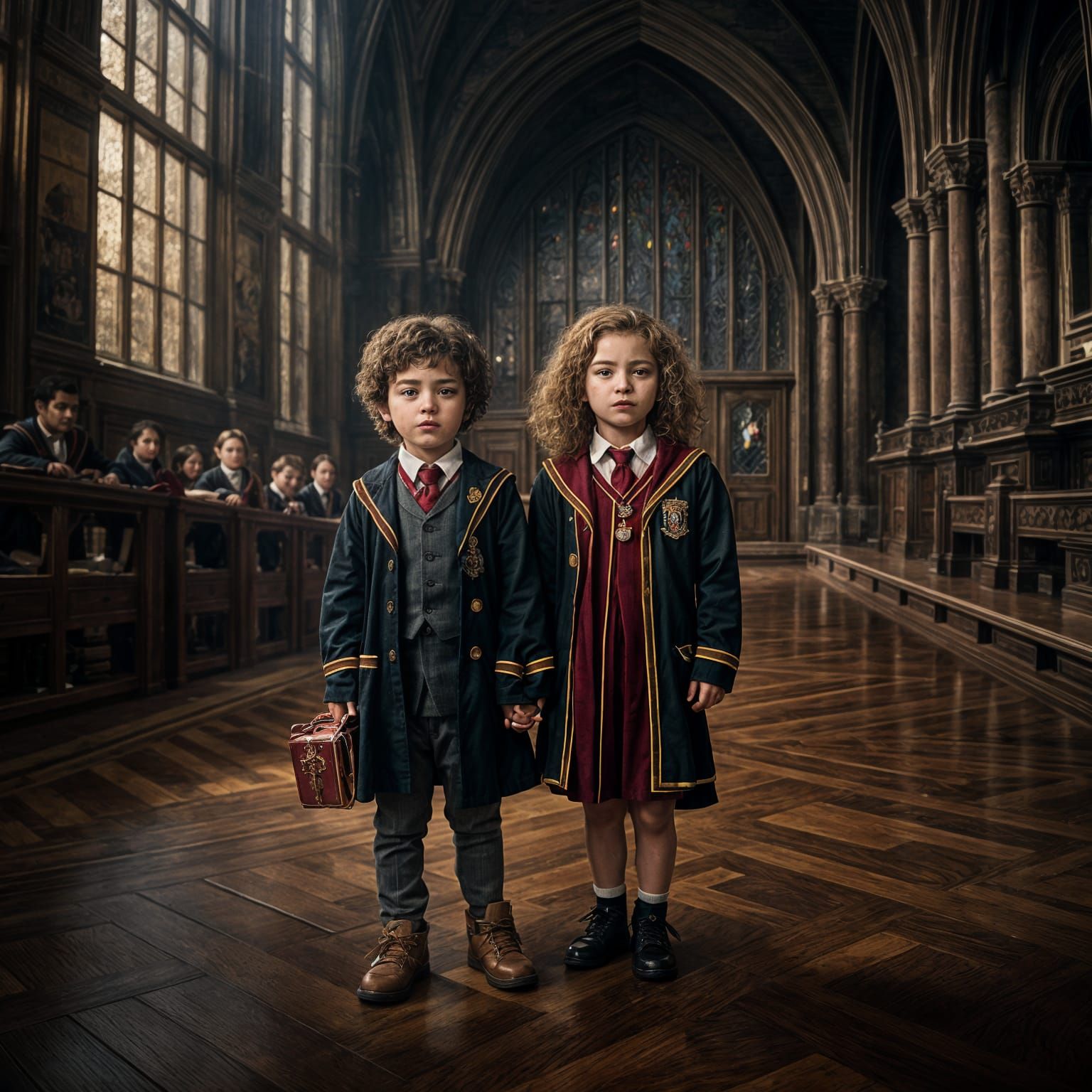 First day at Hogwarts School  by @avionesplateados 