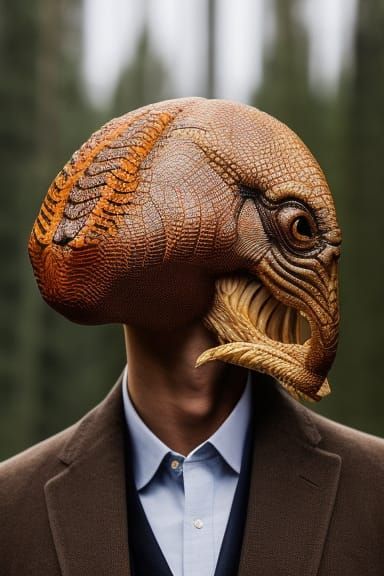 meme: Mr Jones standing next to: brain, books, reptilian sha...