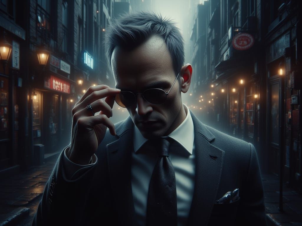 <lora:-Omnious-:1.0> An amazing epic 8K resolution photo realistic 1080p high quality image of a secret agent operative ...