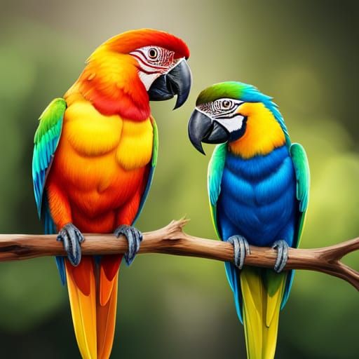 Parrots 🌈 - AI Generated Artwork - NightCafe Creator