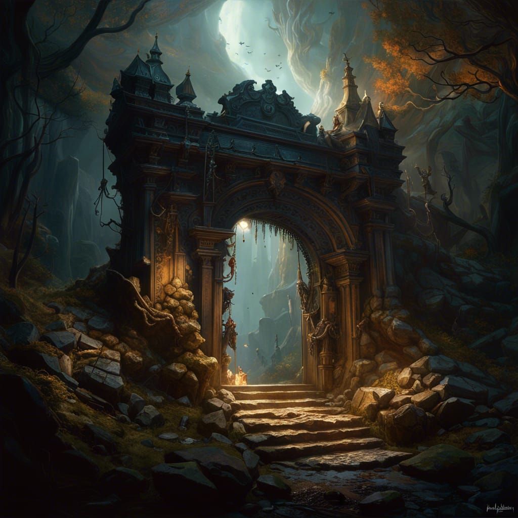 Gate to Tumbledown - AI Generated Artwork - NightCafe Creator