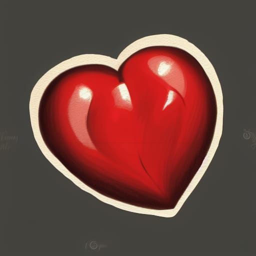 heart, pencil sketch art-style
