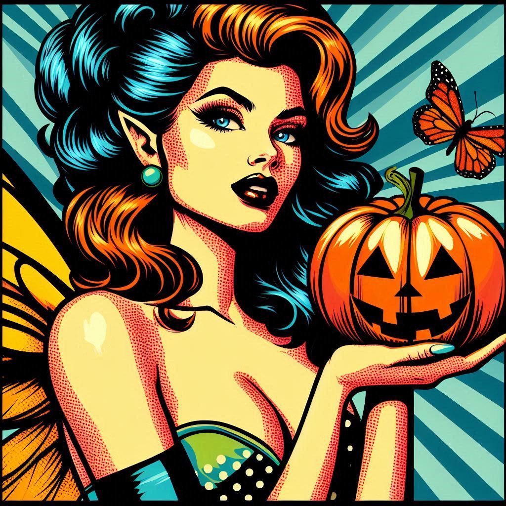 Fairy with pumpkin