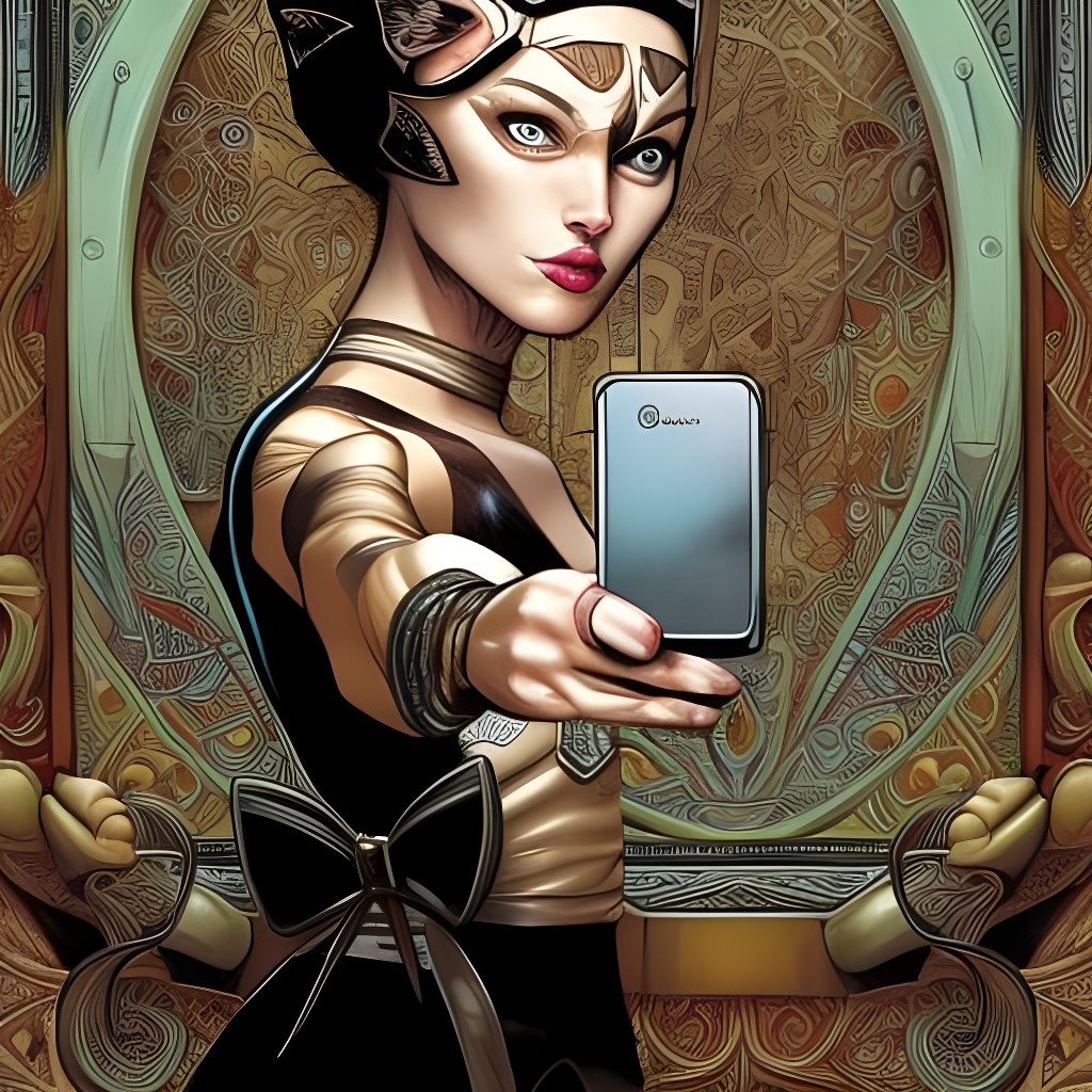 Feline Humanoid Mutant Mirror Selfie   by @Mushroom_Mutant