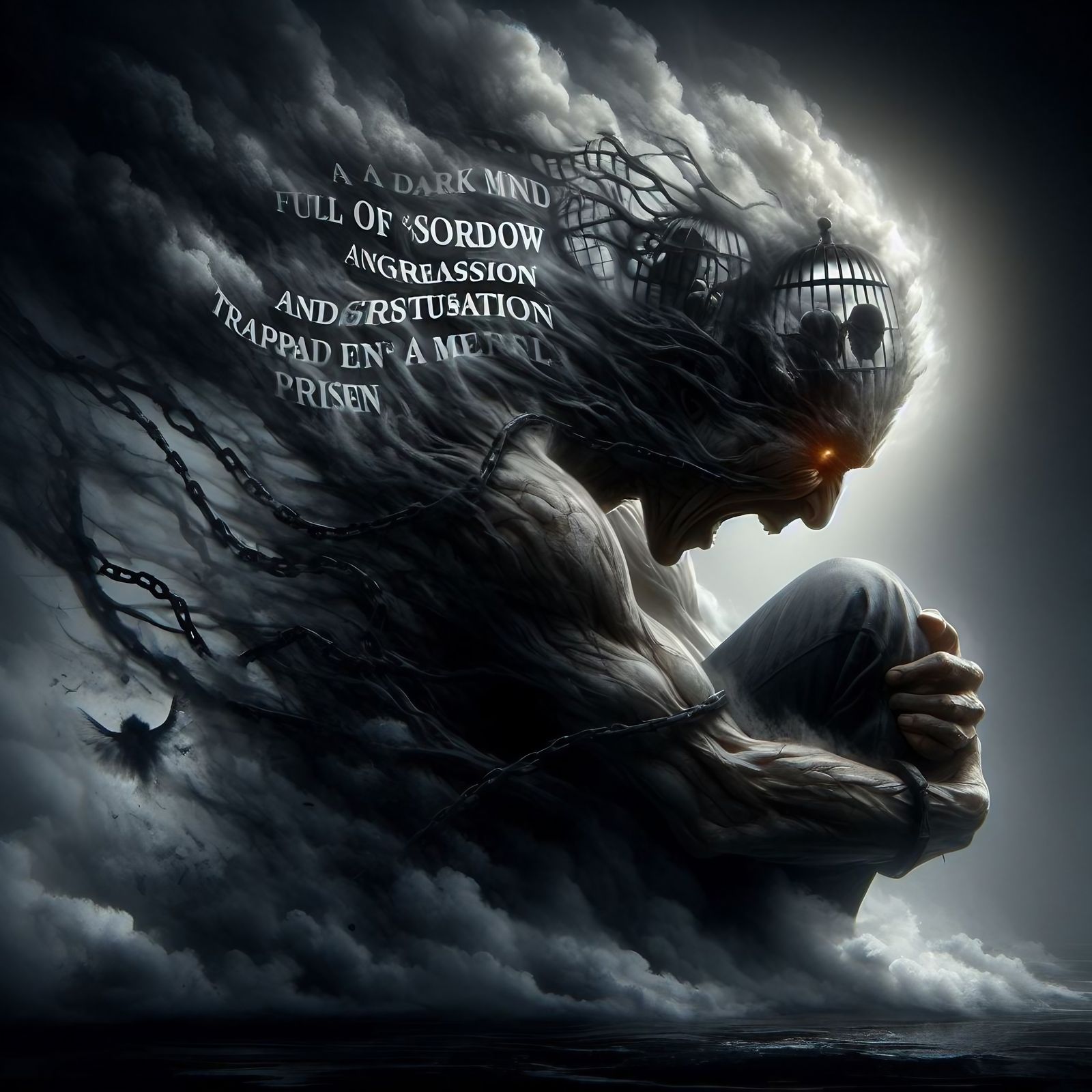 A dark mind full of shadows