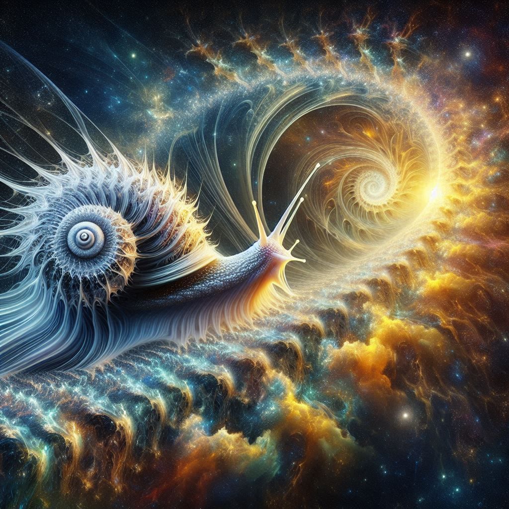 Eternal snail - Gold and Blue