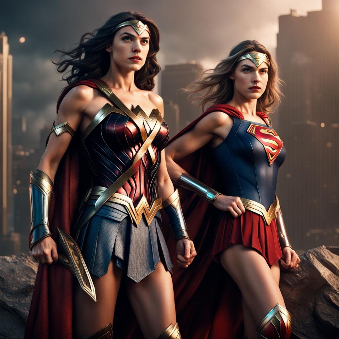 wonderwoman and supergirl - AI Generated Artwork - NightCafe Creator