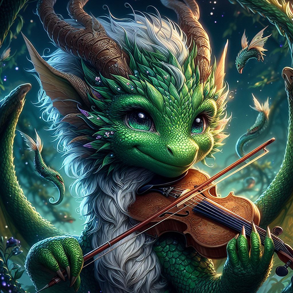 Green Violin Dragon