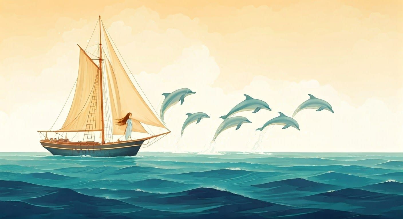 Sailing with dolphins