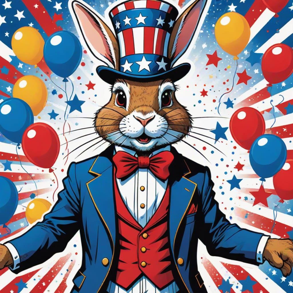 Uncle Sam Bunny  by @Banjo5Girl