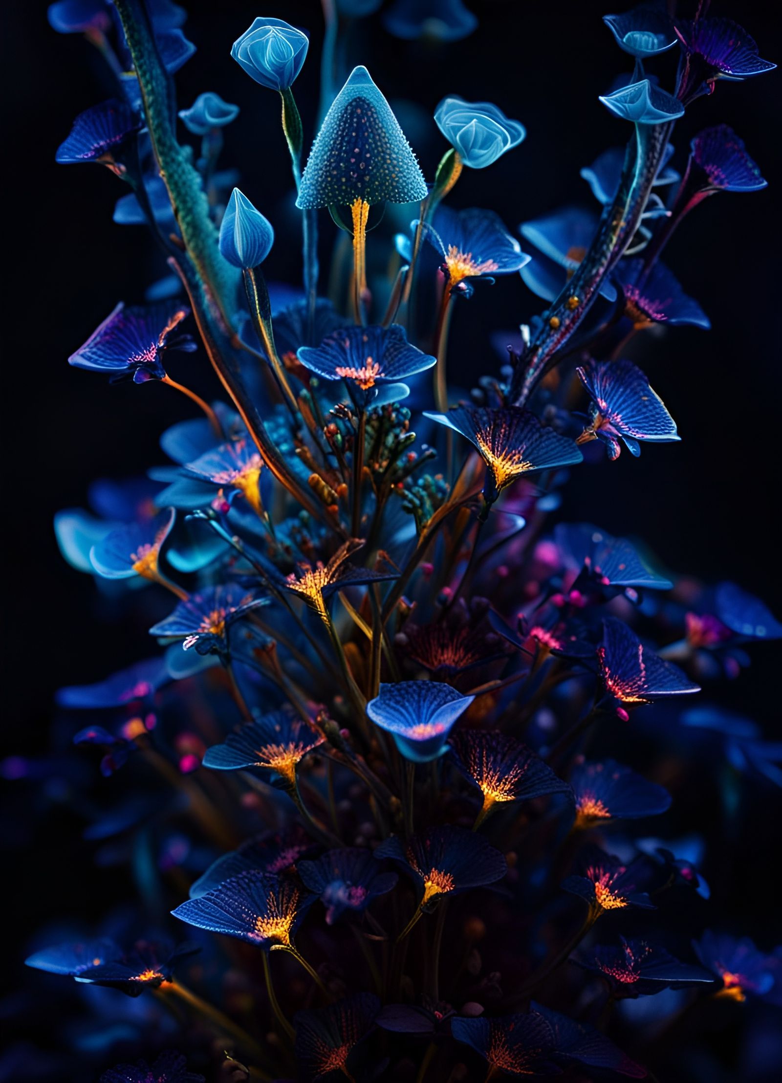 Alien Flowers - AI Generated Artwork - NightCafe Creator