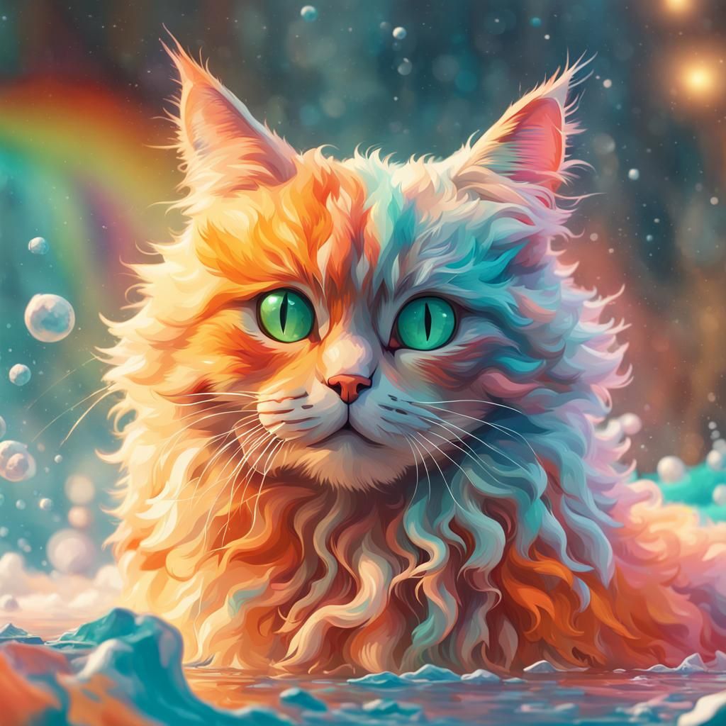 Colorful Cat - AI Generated Artwork - NightCafe Creator