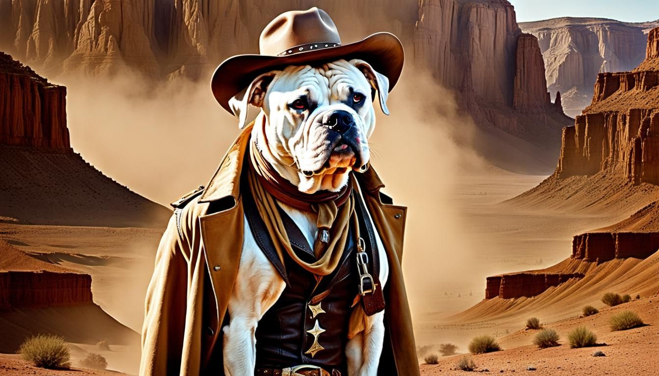 Spaghetti western dog cowboy