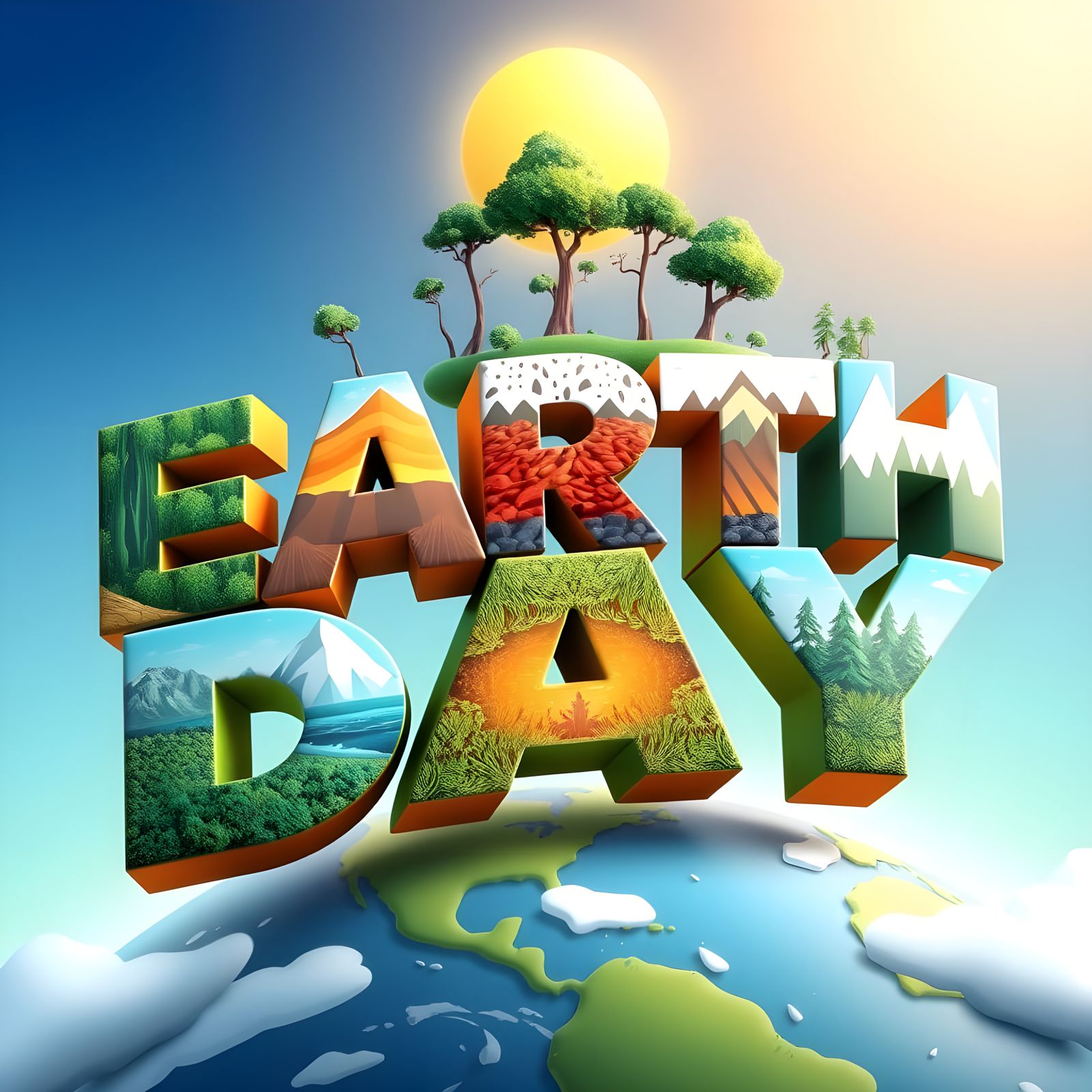 ✅ 1. Main Entry: Earth Day Sign Biome Letters  by @BMoore Ignite Studio