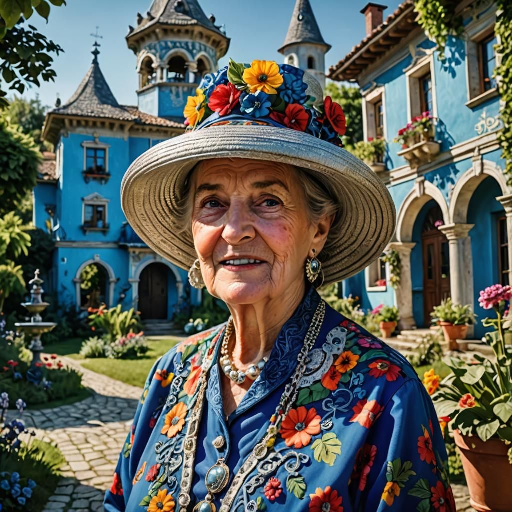 Grandmother of the blue house - portrait 3