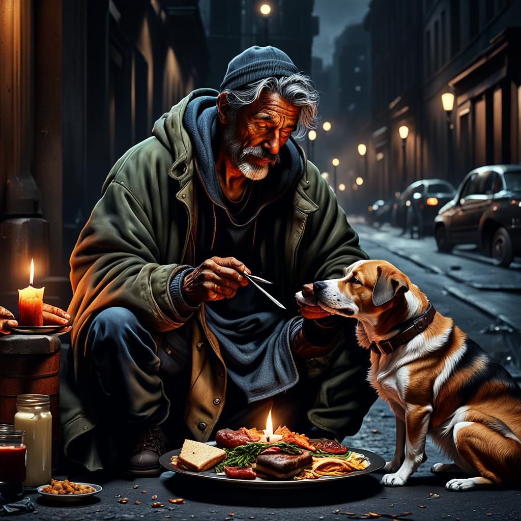 Poor but happy 🕯️  by @Anaa