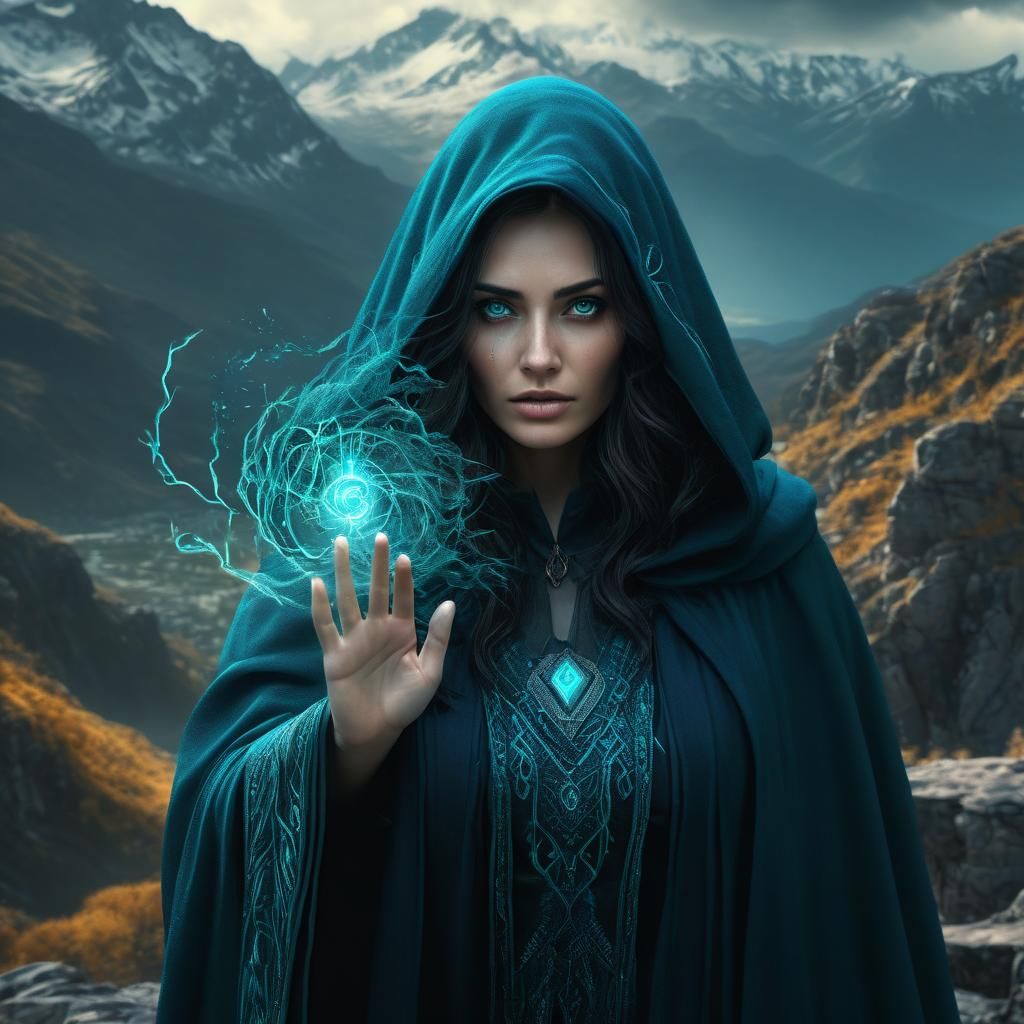 Electric Sorceress 2 - Ai Generated Artwork - Nightcafe Creator