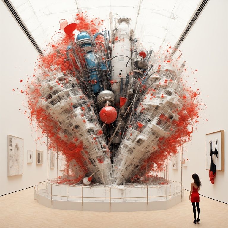 Huge contemporary composition