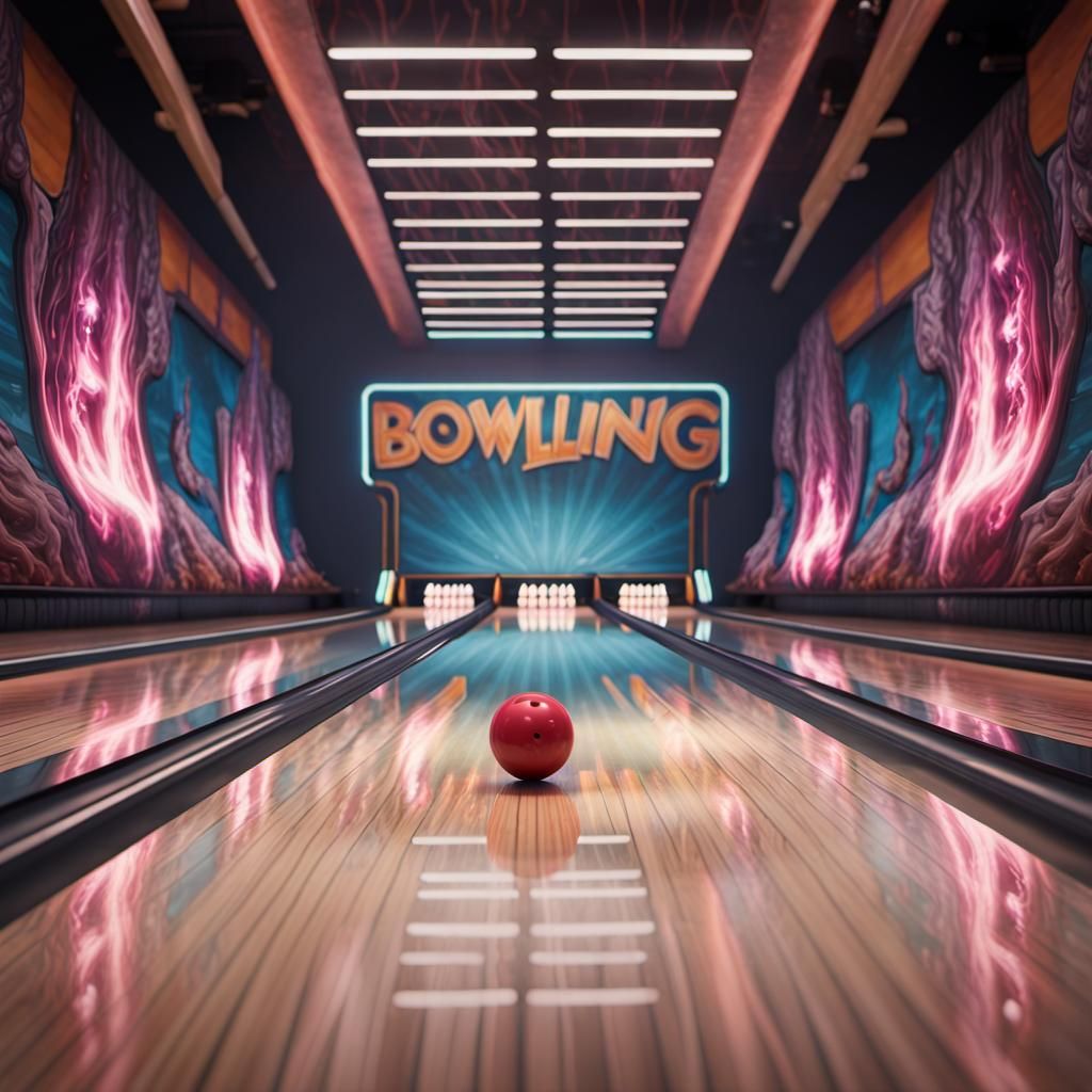 Realistic Bowling Lane - AI Generated Artwork - NightCafe Creator