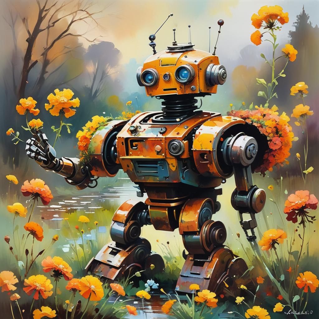 Flower Robot  by @Hek
