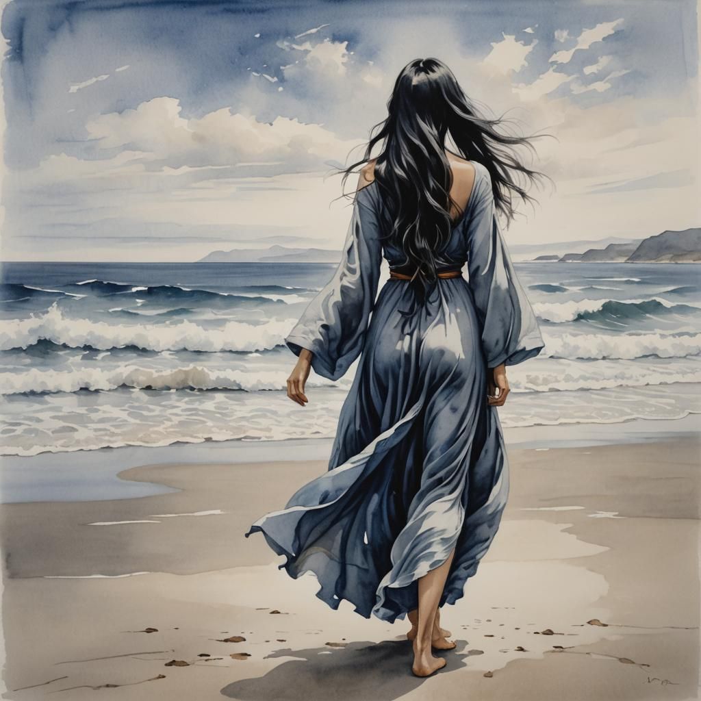 hair floating i...