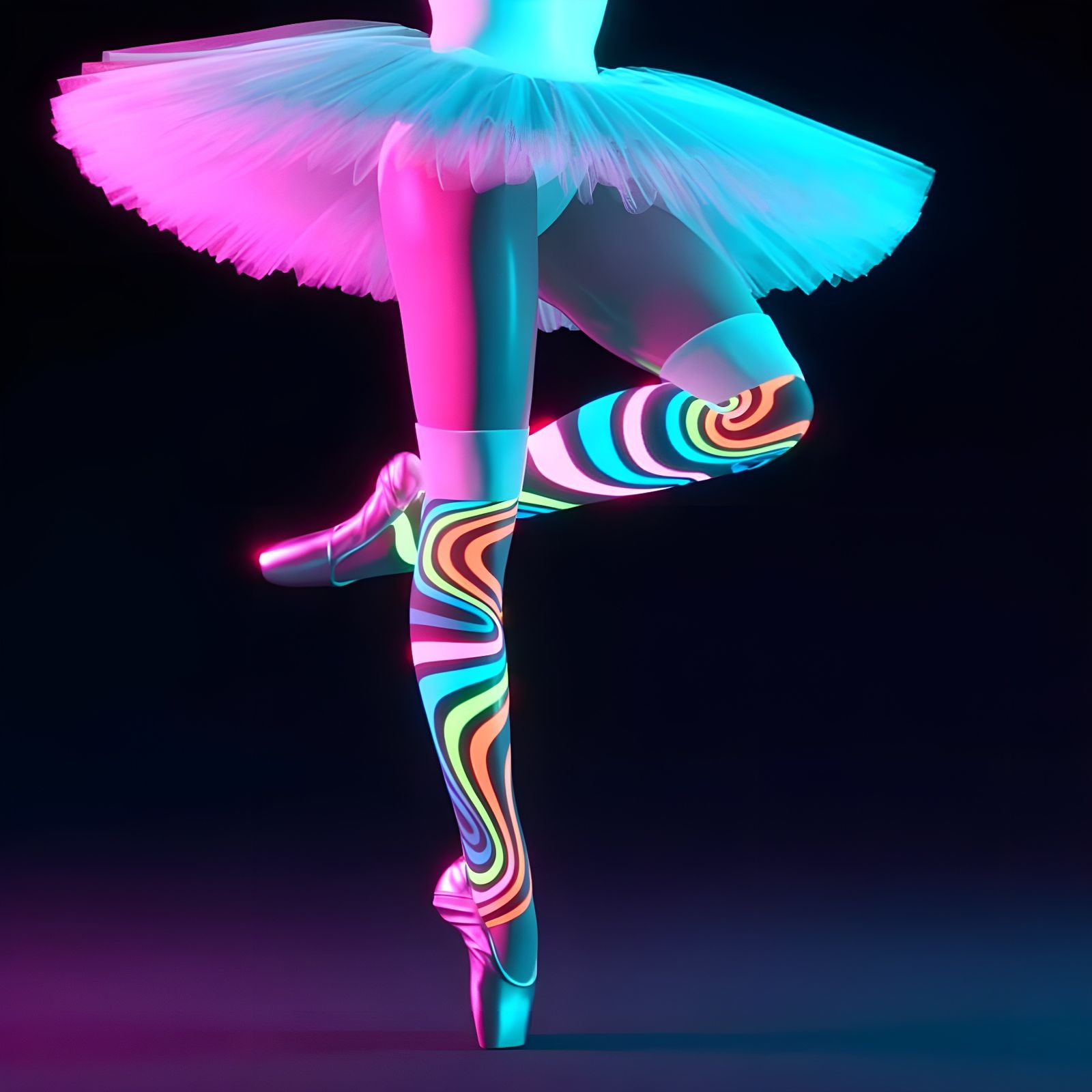 Synthwave swirl sock design  by @Gary Murakami