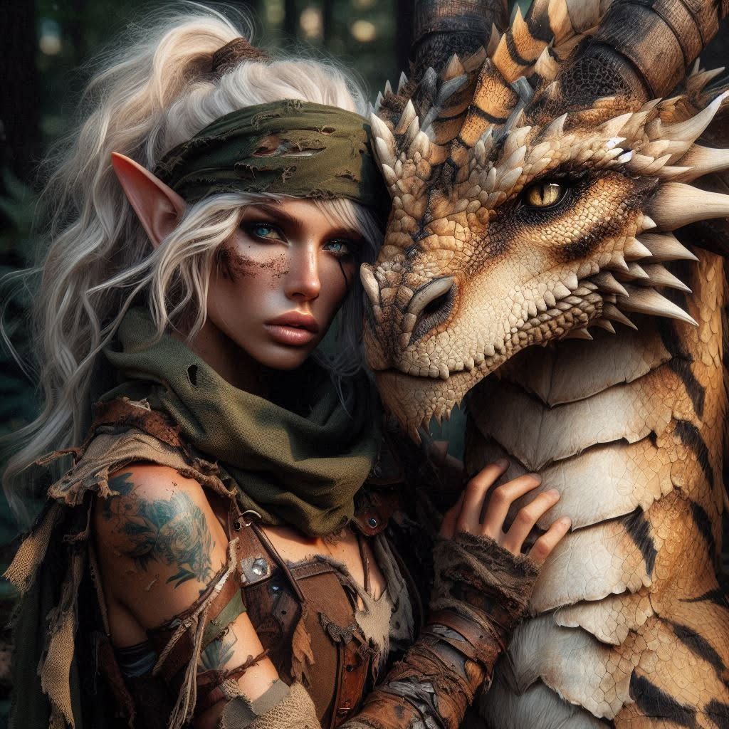 Elven Warrior Briella of the Tygon Dragon Clan (2)