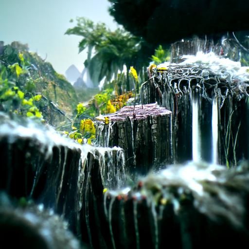 waterfall home