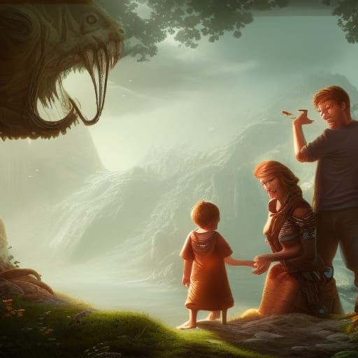 Mom and dad with baby boy - AI Generated Artwork - NightCafe Creator