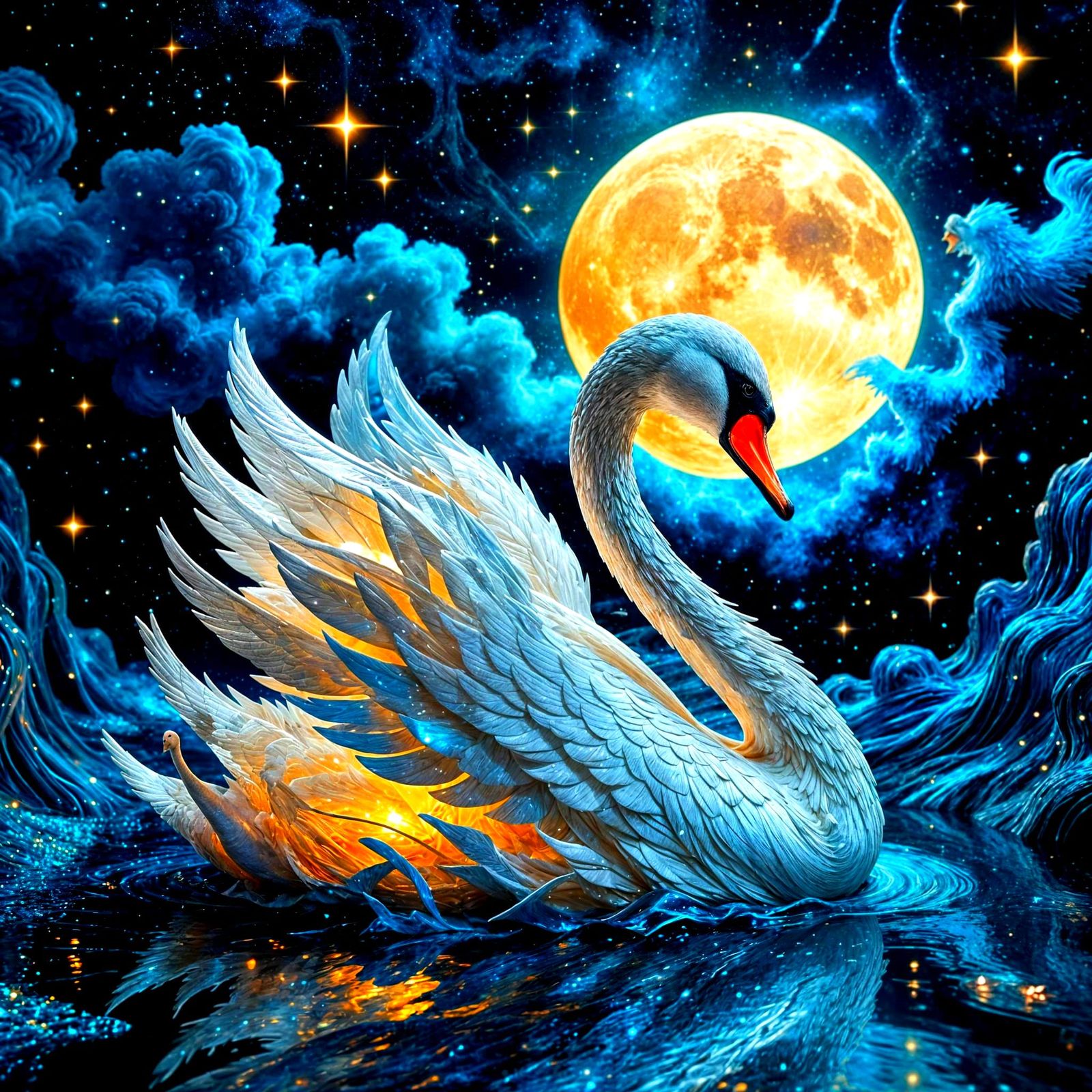 exquisite dreaming on swan lake  by @lawrencelot