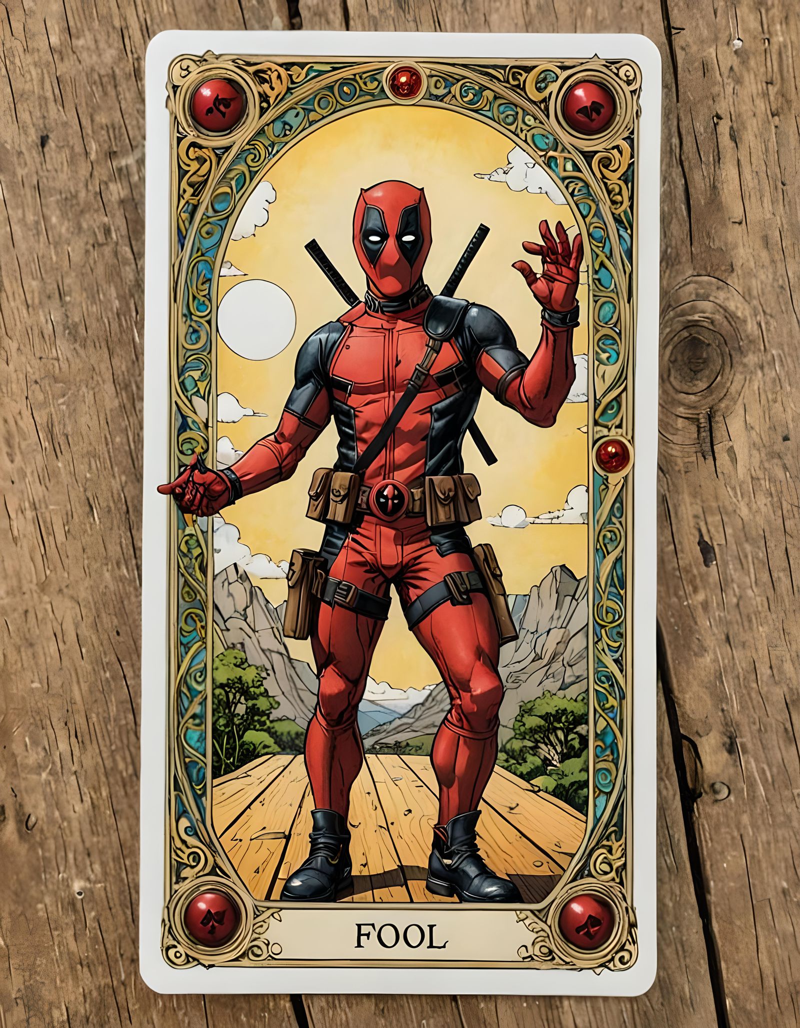 Deadpool Tarot Card  by @Tektonten