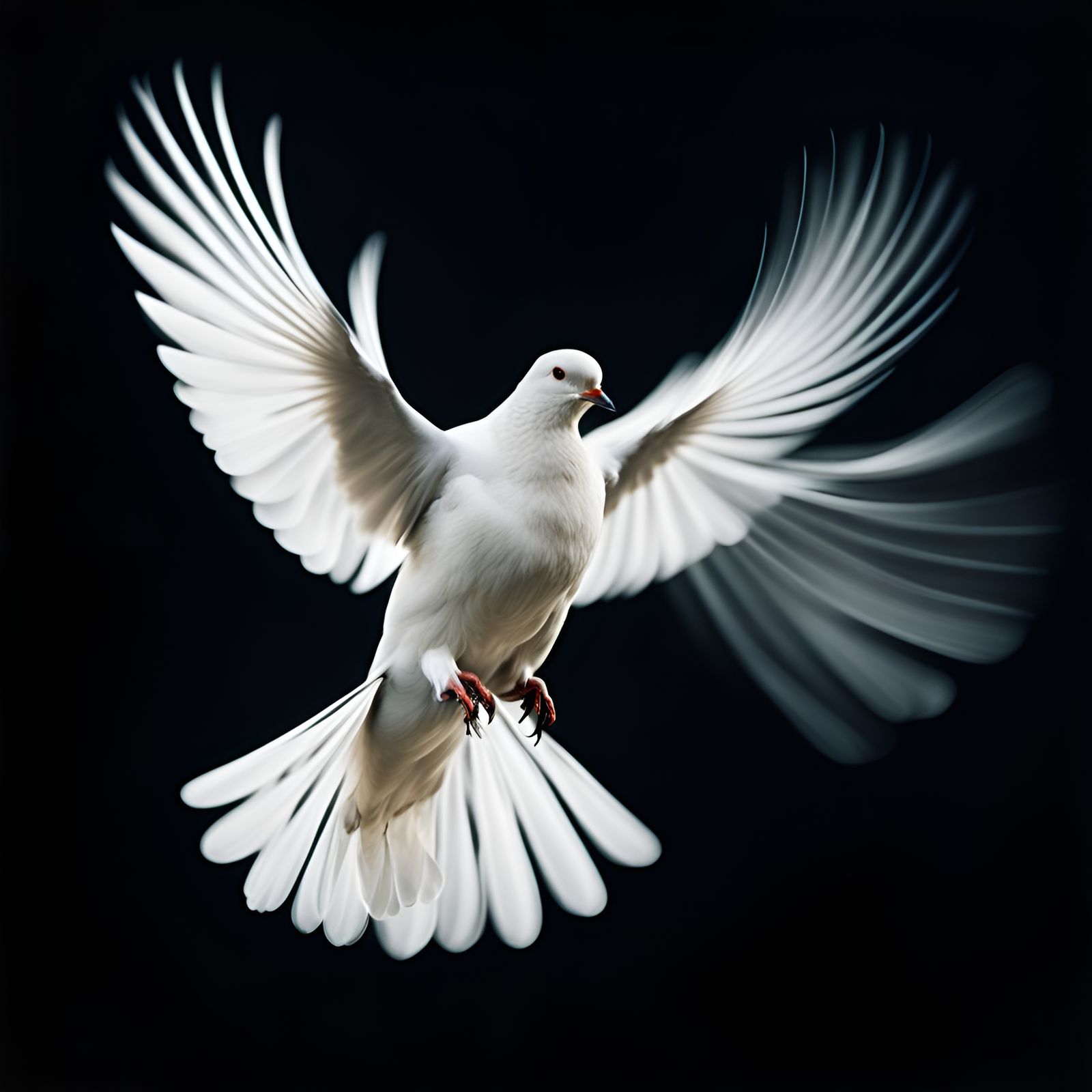 White Dove (motion photography) - AI Generated Artwork - NightCafe Creator