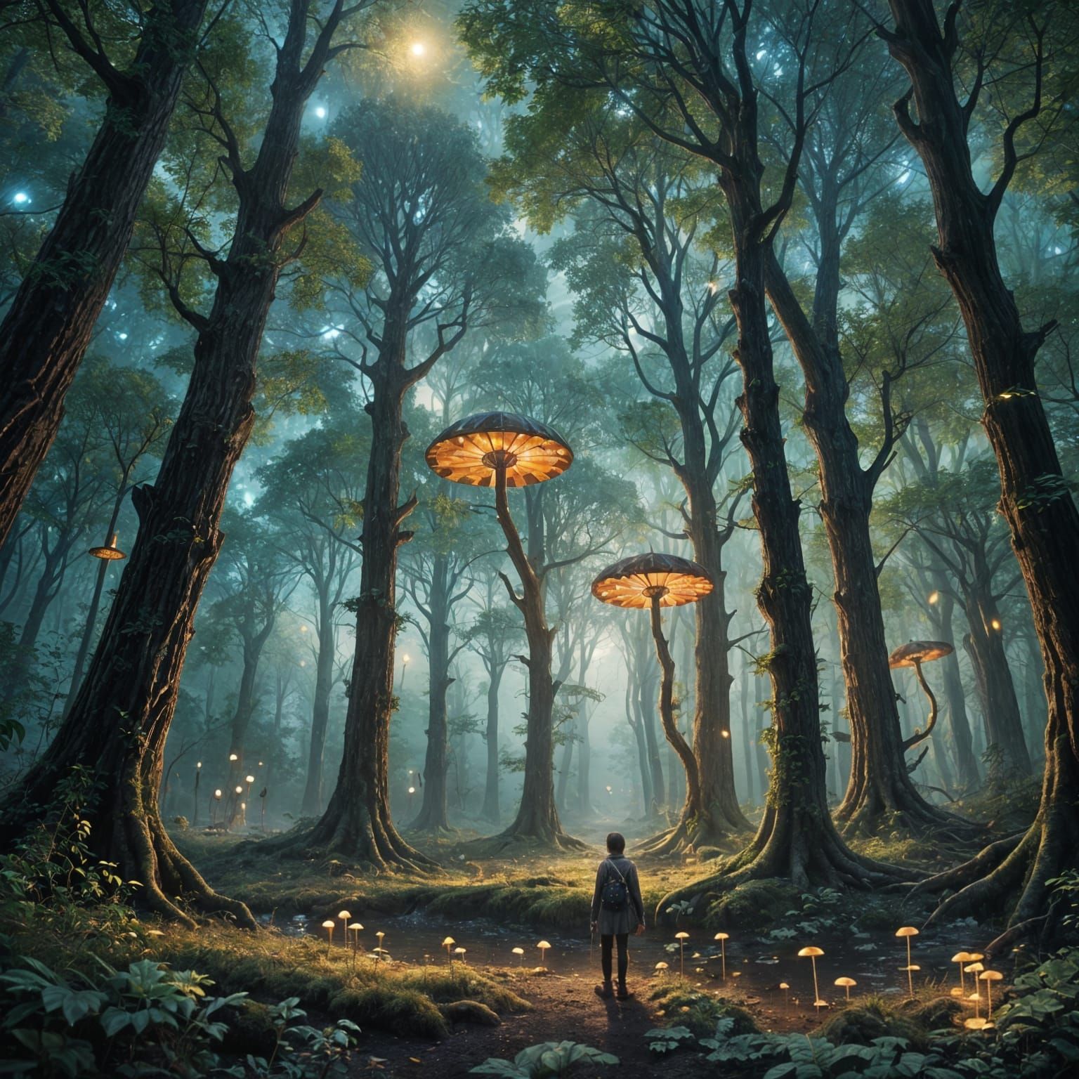 Fantastical Detailed Matte Painting in Deep Color