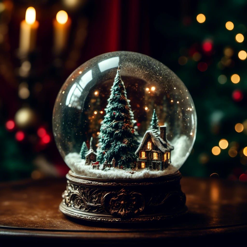Vintage snowglobe   by @Diane