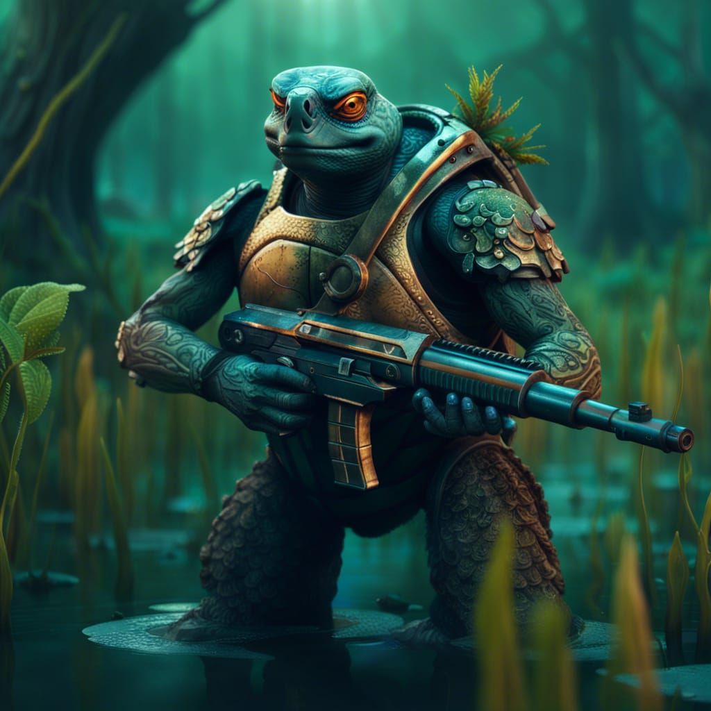 Turtle Soldier - AI Generated Artwork - NightCafe Creator