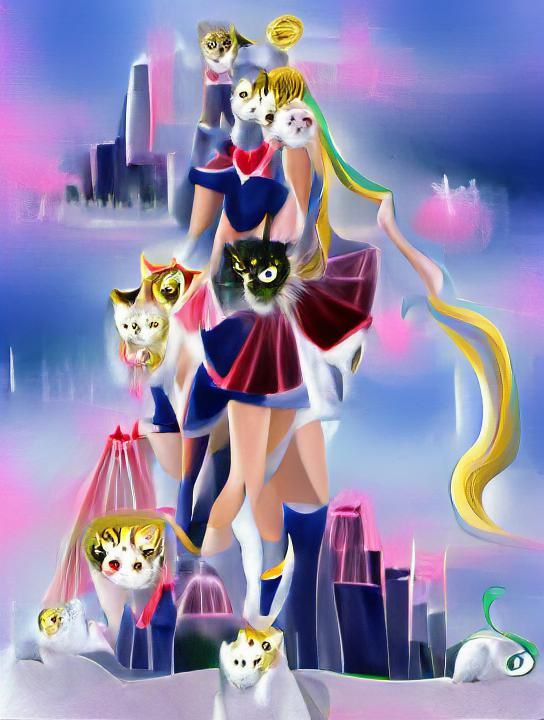 Sailor Moon was hit by a truck… then cats grew off her body?...