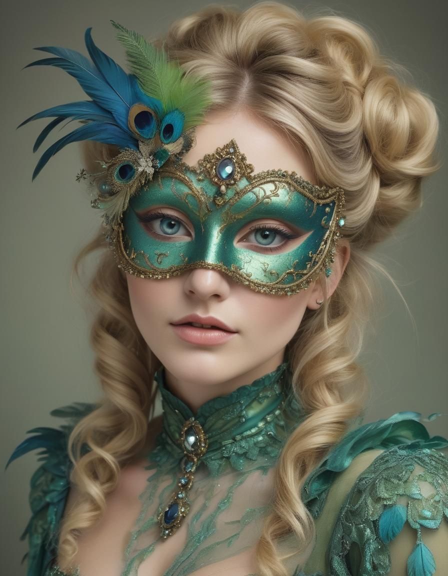 Victorian England, Masquerade Ball Mask - AI Generated Artwork ...