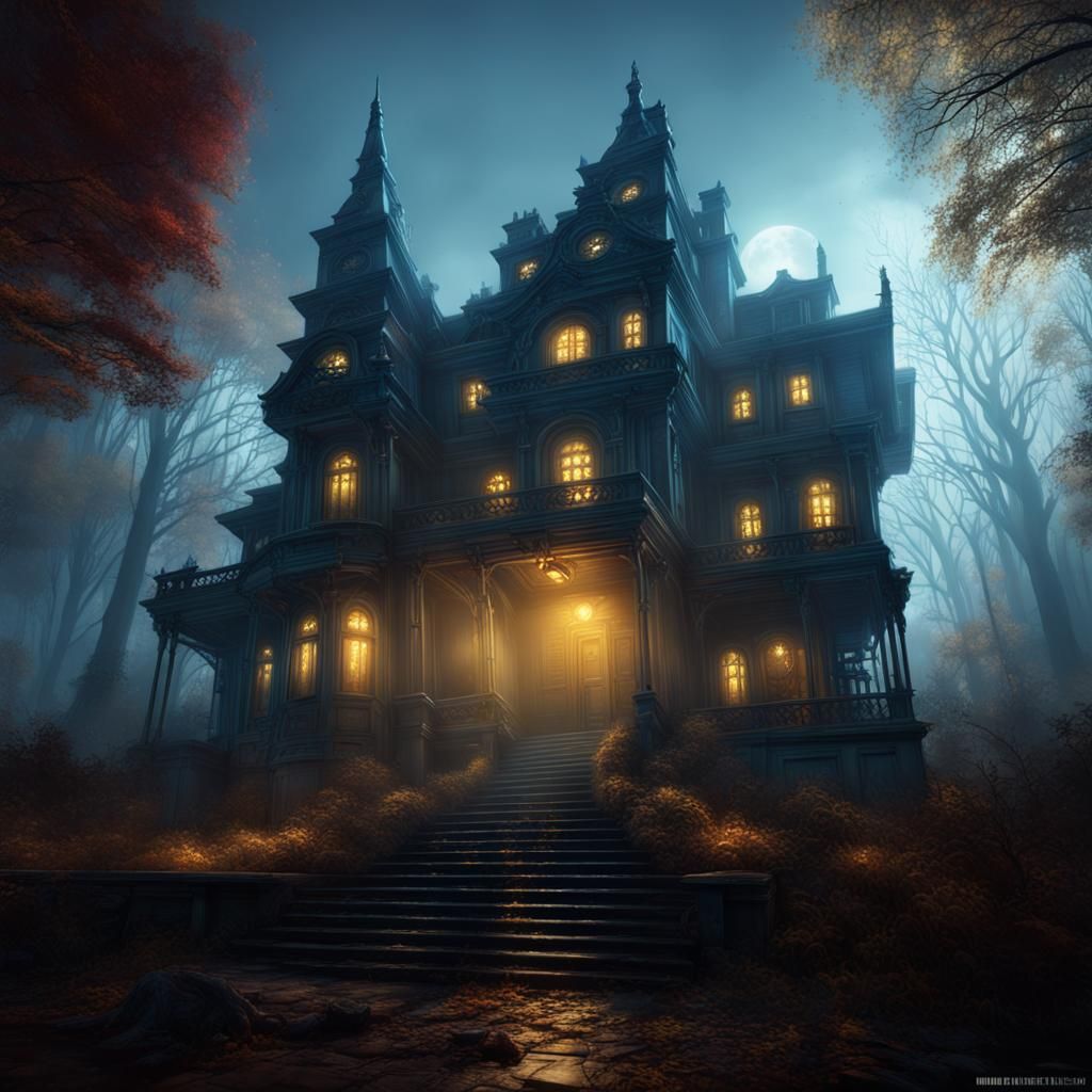 Haunted Mansion - Ai Generated Artwork - Nightcafe Creator