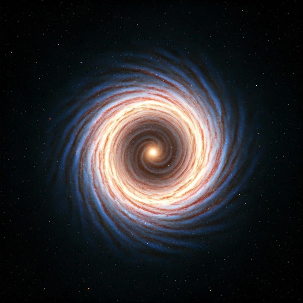 Vibrant Spiral Galaxy in the Cosmos