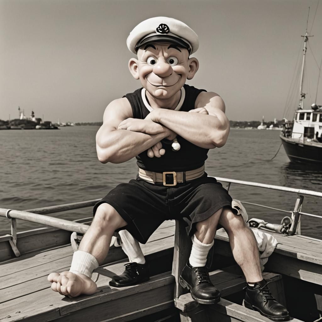 Popeye on a boat- so many legs!  by @PAH