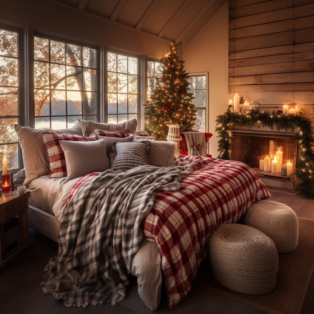 bedroom christmas decor ideas