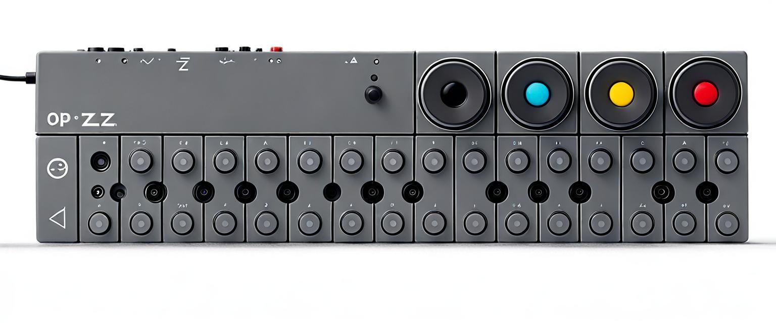 Teenage engineering op-z floating on water