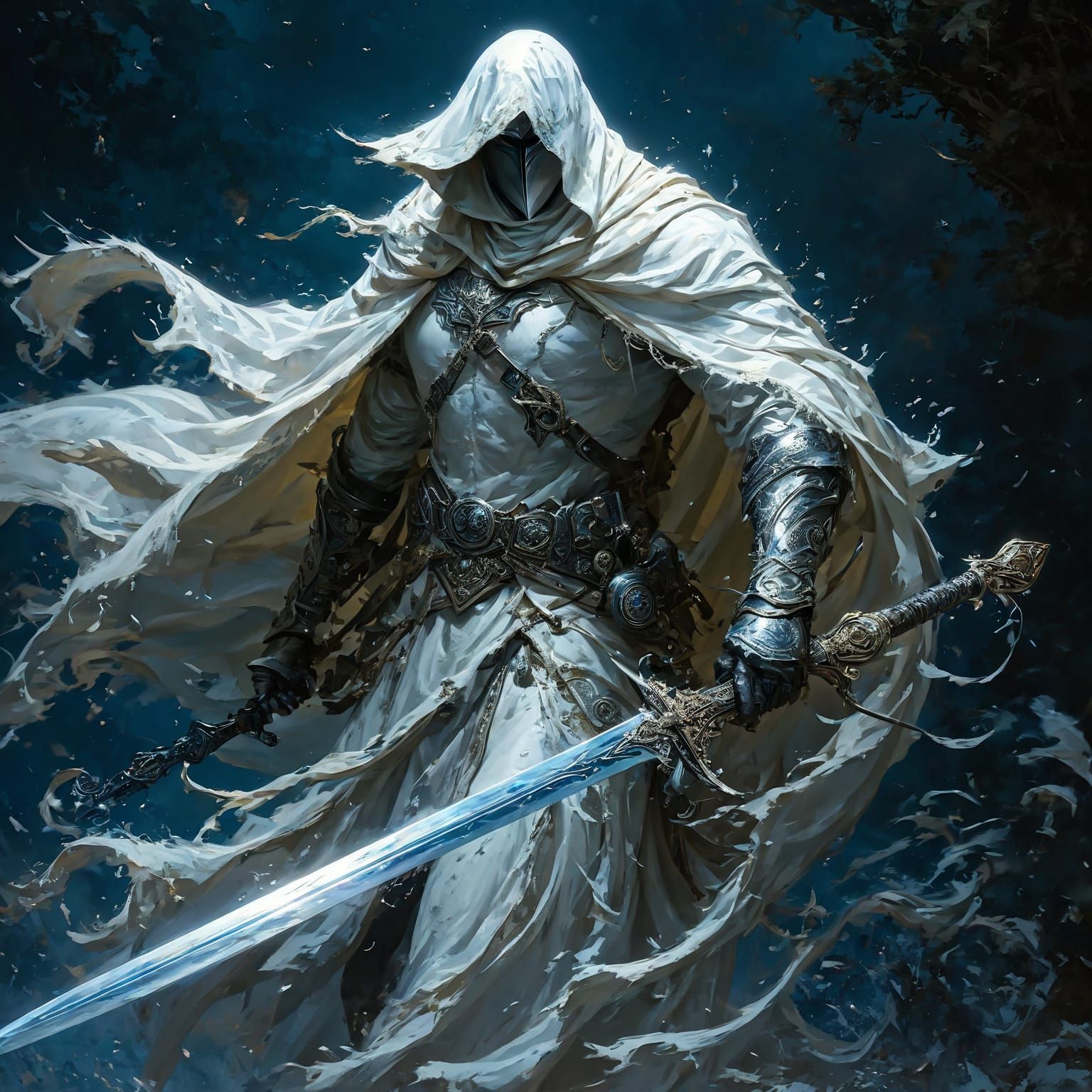 A fantastical image of a moon knight (Uploaded)