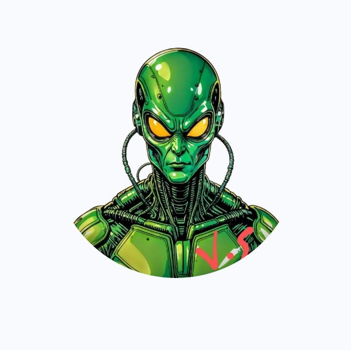 Alien robot for Spanky's Alien Time Machine cartoon episodes...