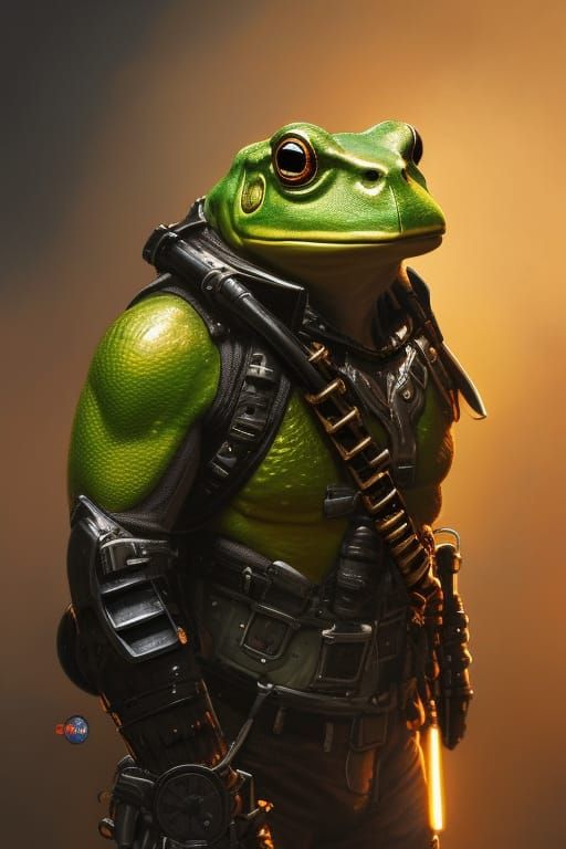 Bullfrog Commando  by @lawrencelot