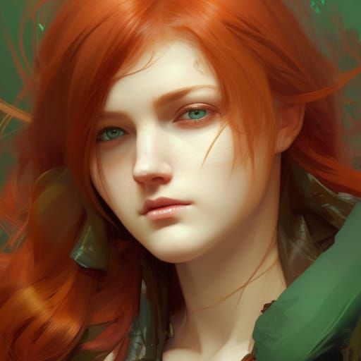 femaleteddybear, red hair, green eyes - AI Generated Artwork - NightCafe  Creator