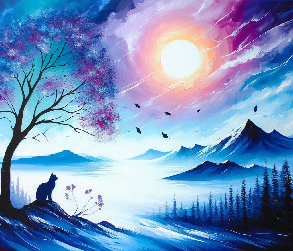 landscape. simple painting