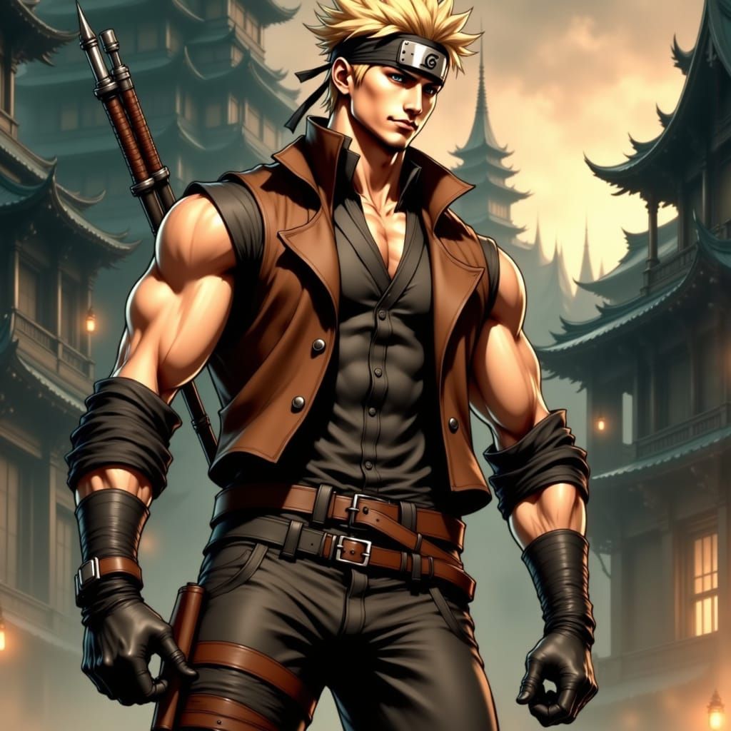 A tall athletic handsome jock with a plump posterior as Kiba Inuzuka from Naruto. <lora:Handsome Anime Male:1.0>